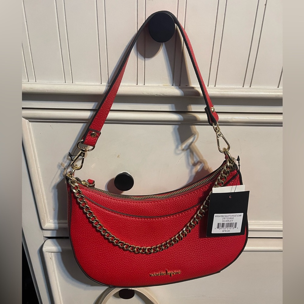 Nannette Lapore Red and Gold Shoulder Bag